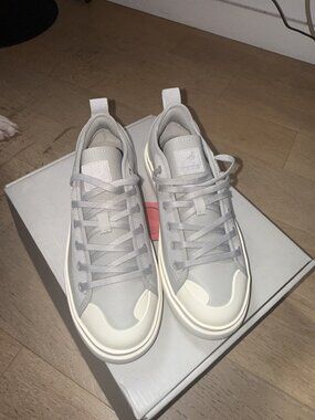 Staple Pigeon Centre.01 Grey Leather Sneakers Men 7 EU 39 New Box